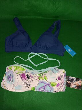 NWT Size L Cupshe & Mossimo  Lot of 2 Swim Bikini Tops